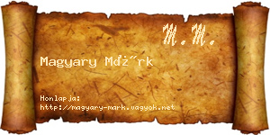 Magyary Márk névjegykártya